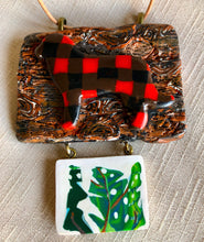 Load image into Gallery viewer, Buffalo Plaid, Wood Berner Sign pendant .