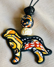 Load image into Gallery viewer, Tri Color Berner Squiggles Black Silhouette Pendant