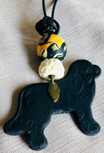 Load image into Gallery viewer, Tri Color Berner Squiggles Black Silhouette Pendant