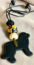 Load image into Gallery viewer, Tri Color Berner Squiggles Black Silhouette Pendant