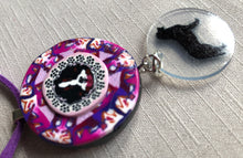 Load image into Gallery viewer, Baroness of Berners Purple Punch Pendant with Silhouette Charm
