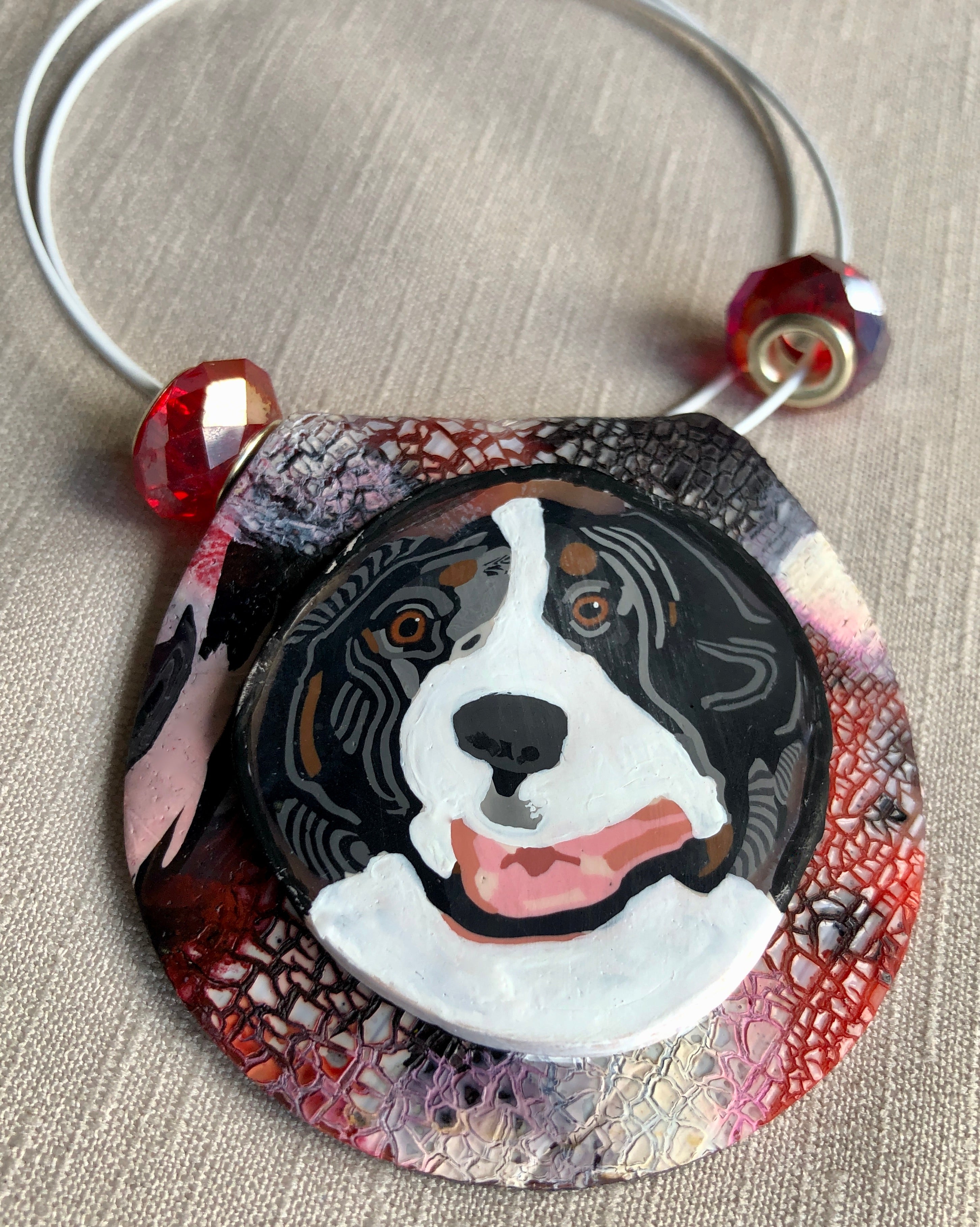 Bentley crackled Ink conveyed choker