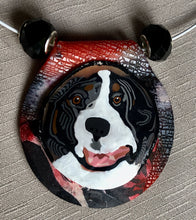 Load image into Gallery viewer, Bentley Hand Painted Red Black Choker

