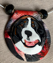 Load image into Gallery viewer, Bentley Hand Painted Red Black Choker
