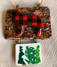 Load image into Gallery viewer, Buffalo Plaid, Wood Berner Sign pendant .
