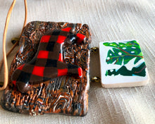Load image into Gallery viewer, Buffalo Plaid, Wood Berner Sign pendant .
