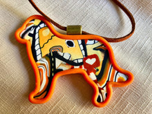 Load image into Gallery viewer, Tri Color Berner Squiggles Silhouette Pendant

